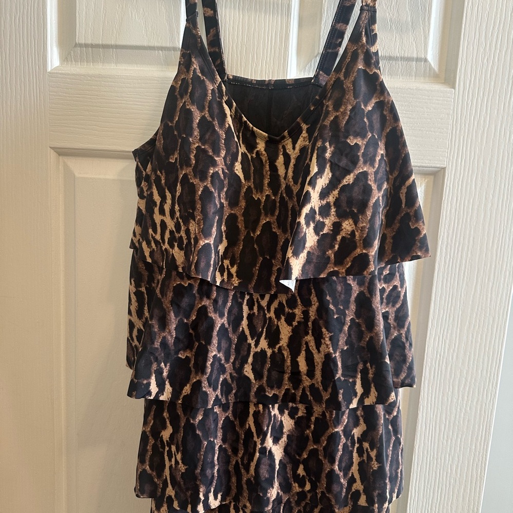 Catherines Leopard Print one piece bathing suit